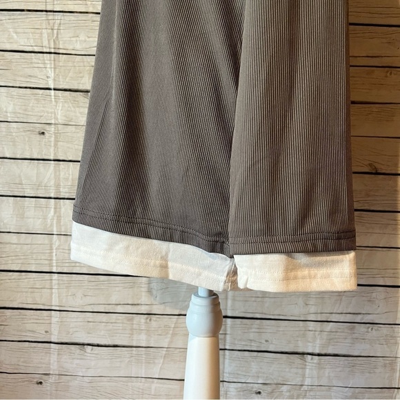 Misslook Gray Ribbed Faux Layered Long Sleeve Top - Picture 5 of 11